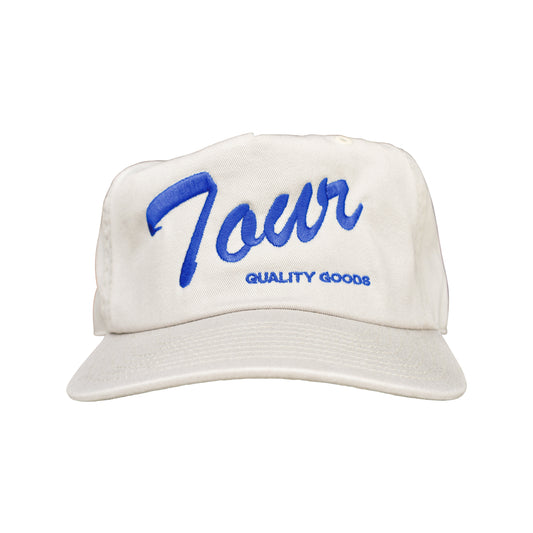 SCRIPT EMBROIDERED 5-PANEL - IVORY